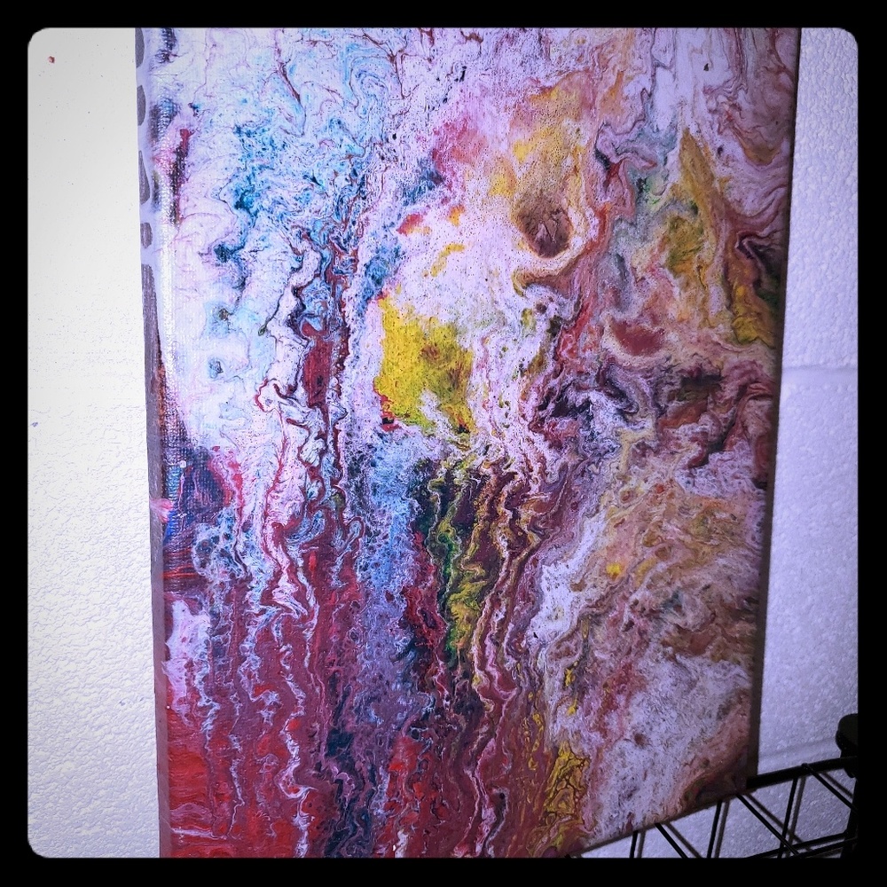 Violet Dream 9x12 abstract art original painting